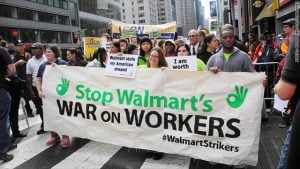 In 2014, workers protested Walmart's treatment of employees