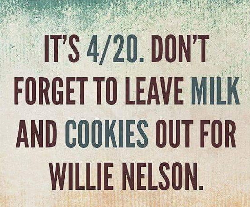 willie nelson 4/20 weed joke 
