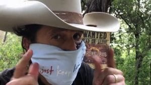 Matthew McConaughey offered a short face mask tutorial as Bobby Bandito and called for others to show off their masks
