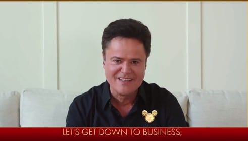 donny osmond performing "I'll Make a Man Out of You" from Mulan