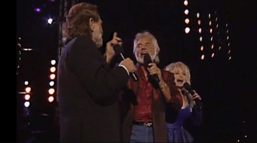 Kenny Rogers, Dolly Parton, Willie Nelson perform "Lean On Me"