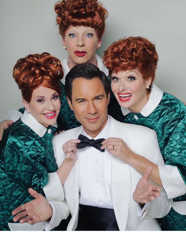will and grace cast transform into lucille ball