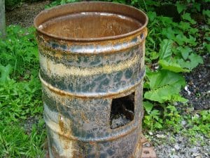 The burn barrel was a favorite among those who didn't have consistent waste management
