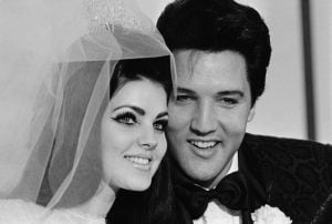 This picture captures the day, on May 1, 1967, Priscilla and Elvis Presley tied the knot