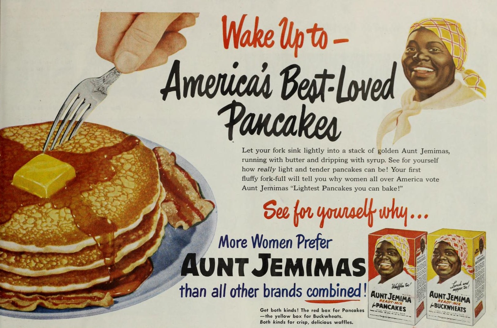 old aunt jemima pancakes ad 