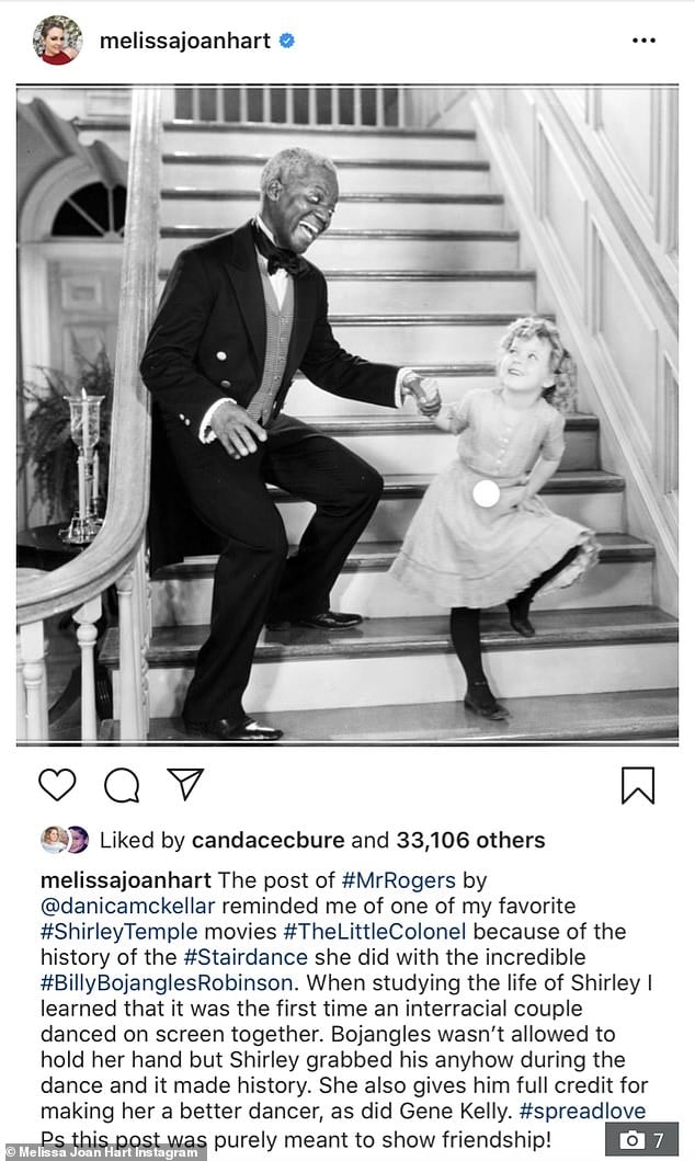 Melissa Joan Hart Slammed For Post Showing Bill Robinson's Interracial Dance With Shirley Temple