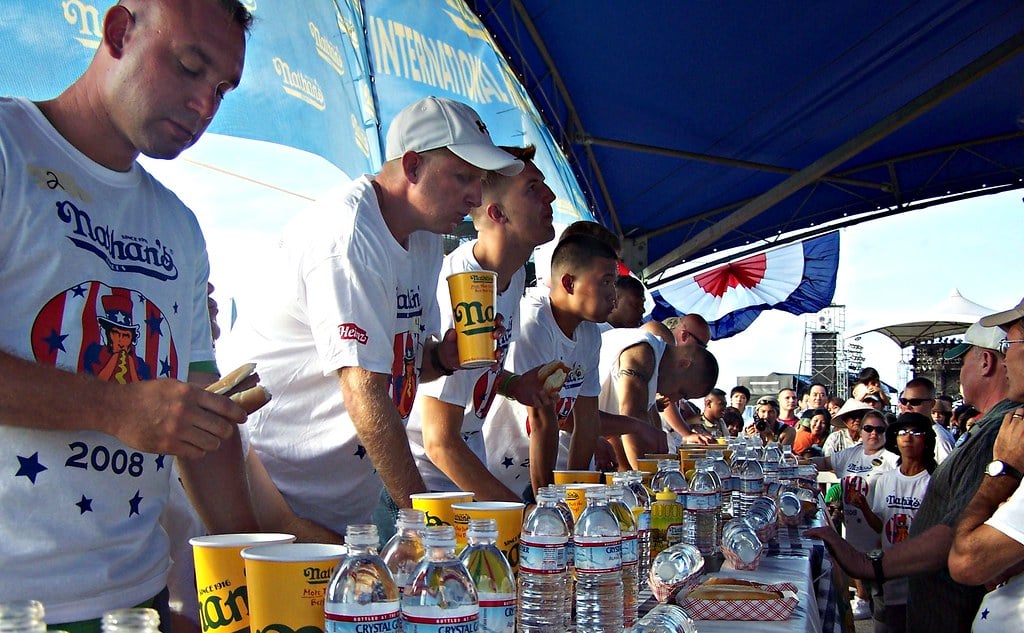 nathans hot dog eating contest contestants 