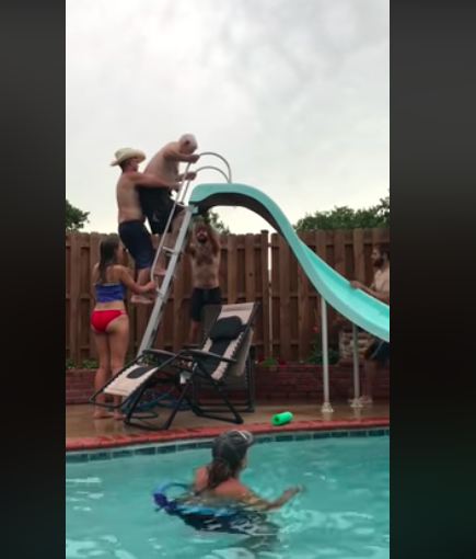 WATCH: 94-Year-Old Great-Grandpa Has The Time Of His Life On Waterslide