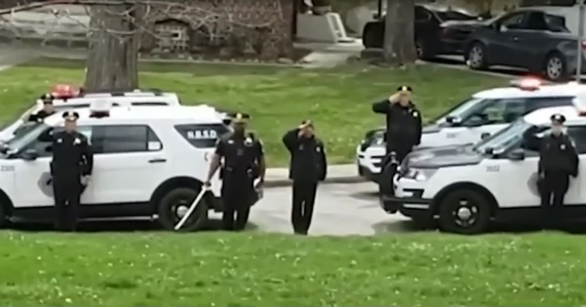 Police Officers Perform Emotional Salute To Terminally Ill Sergeant 