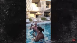 Michael Anthony Hall grew confrontational at the pool