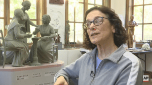 Sculptor Meredith Bergmann made the first statue in Central Park depicting real-life women