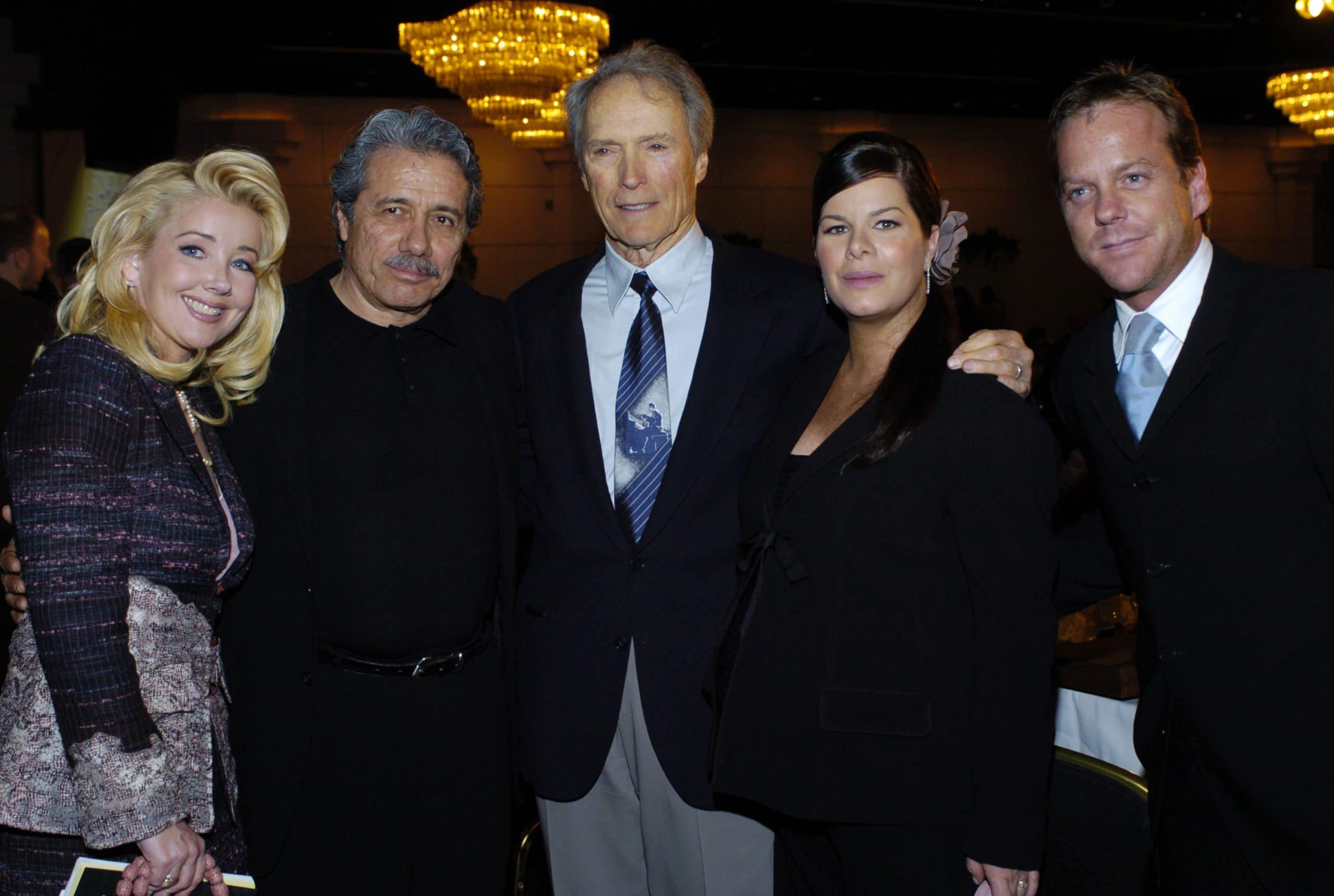 Melody Thomas Scott, Edward James Olmos, Clint Eastwood, Marcia Gay Harden, and Kiefer Sutherland 