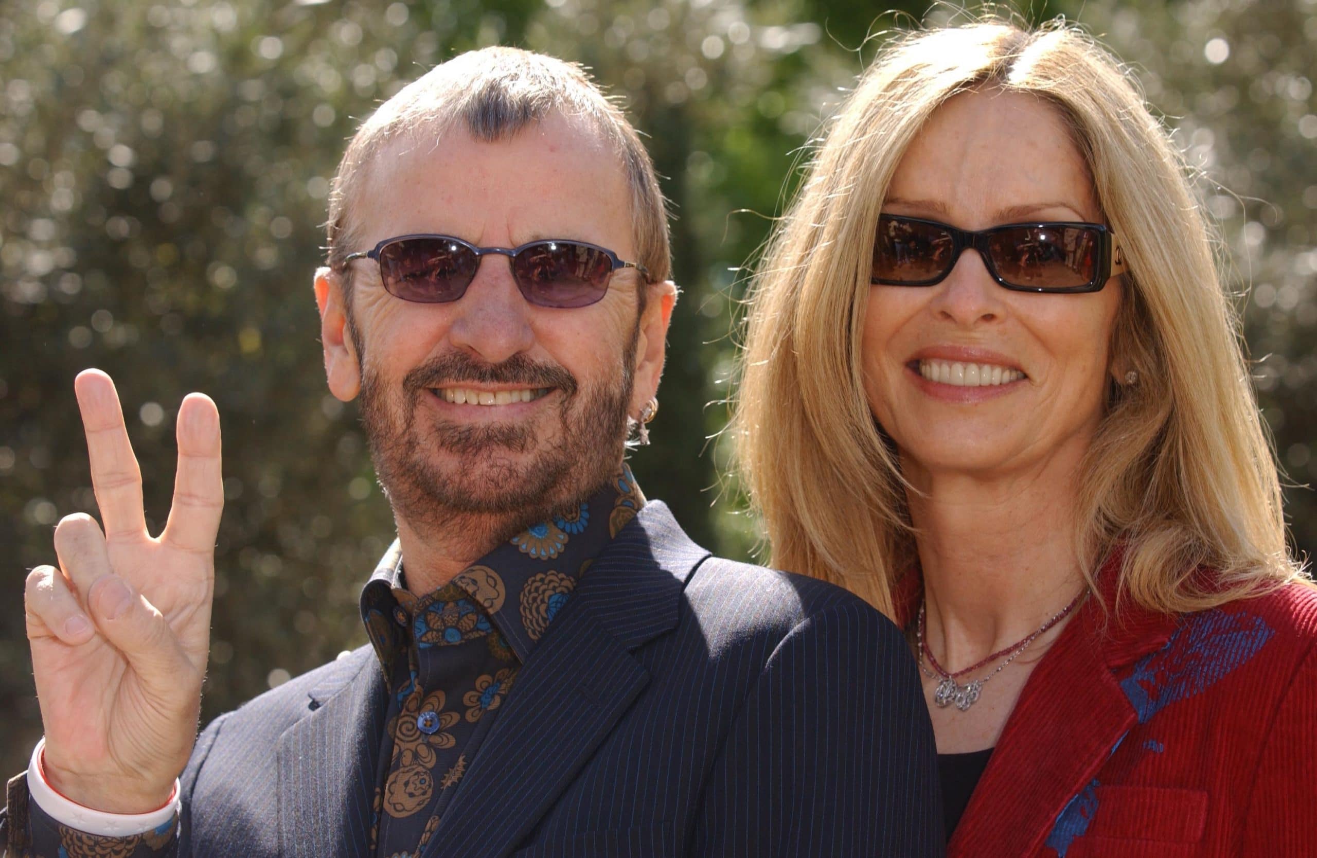 Ringo Starr and Barbara Bach attend the 2005 Chelsea Flower Show in London