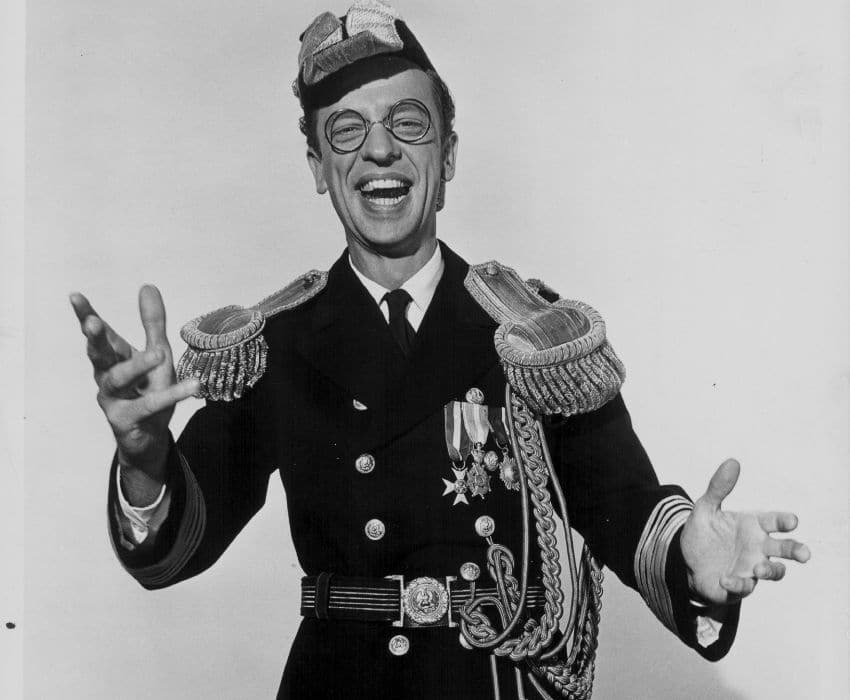 Don Knotts wearing a formal dress uniform circa 1950-1960