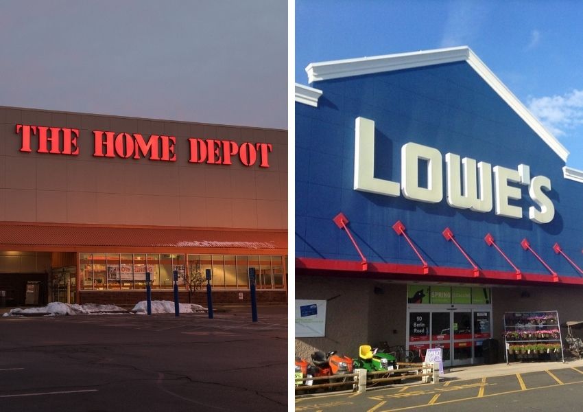 home depot and lowes 