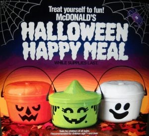 One vintage Halloween commercial might promote McDonald's beloved Halloween Happy Meal bucket