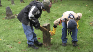 Other Boy Scout troops took up similar projects, such as here at Bellingham's Bayview Cemetery
