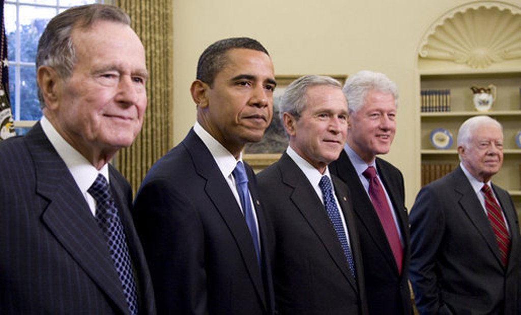 five former presidents 