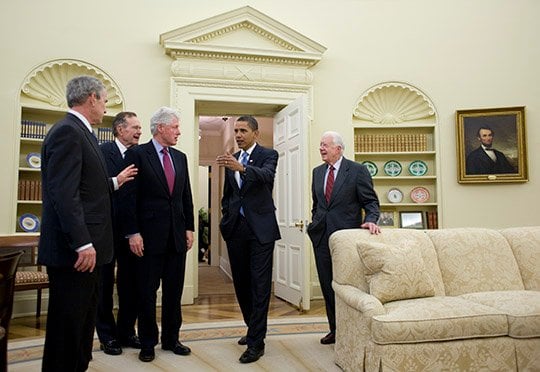former presidents at the white house 