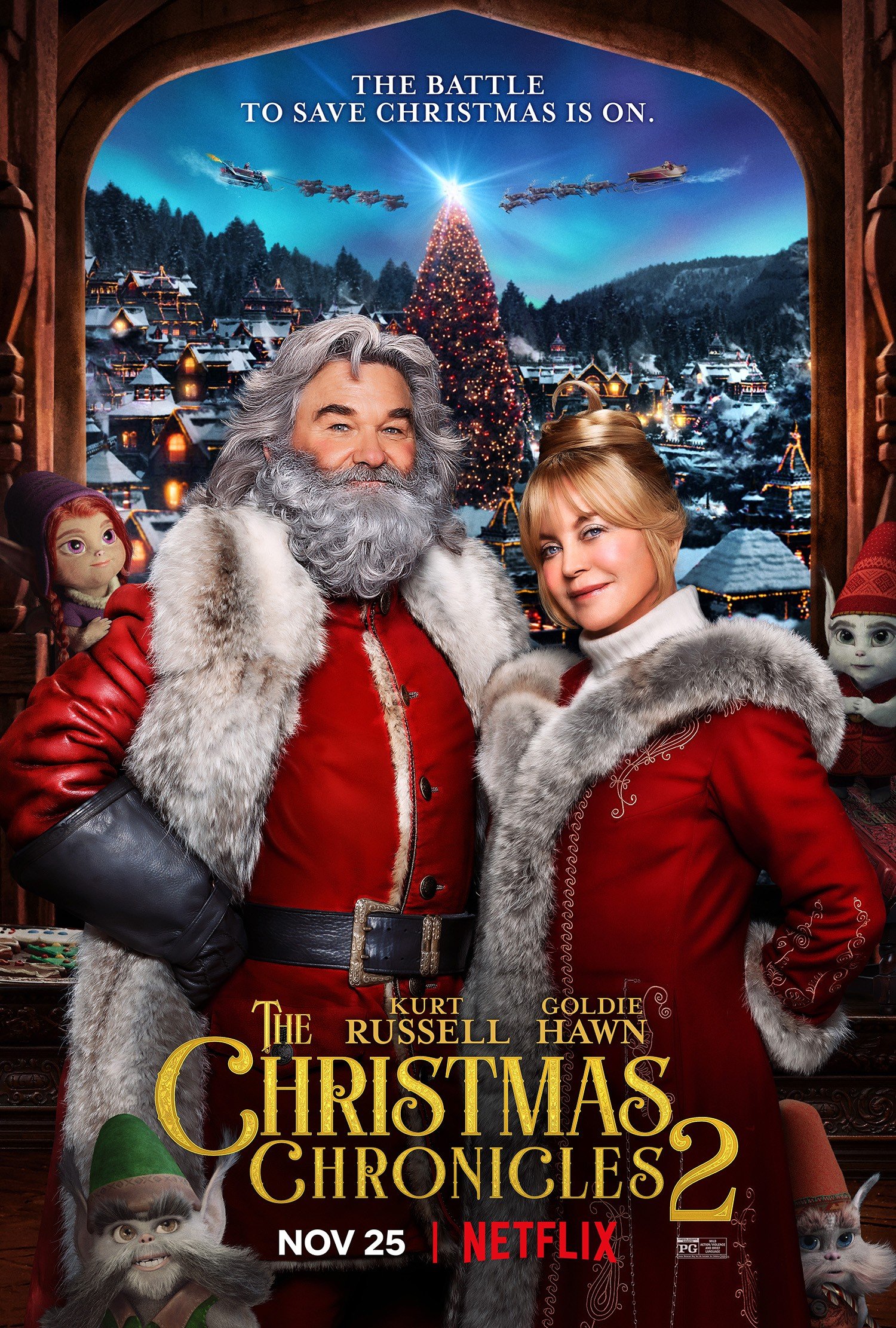 'THE CHRISTMAS CHRONICLES 2,' US poster Kurt Russell, Goldie Hawn
