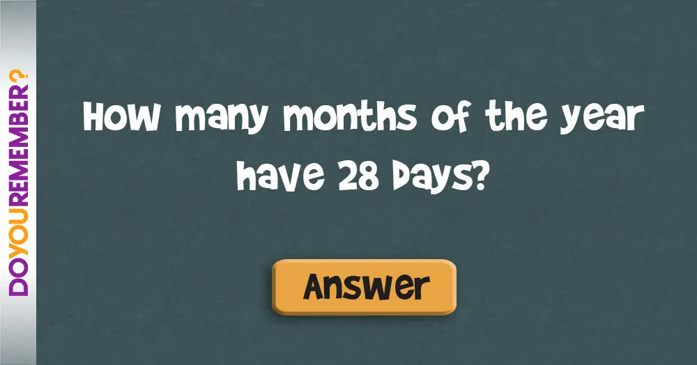 How Many Months of the Year Have 28 Days?