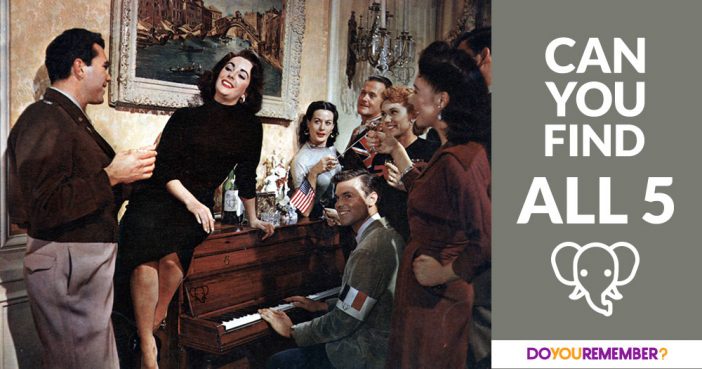 Can You Find All 5 Hidden Elephants From This Iconic Scene From "The Last Time I Saw Paris" Featuring Elizabeth Taylor?