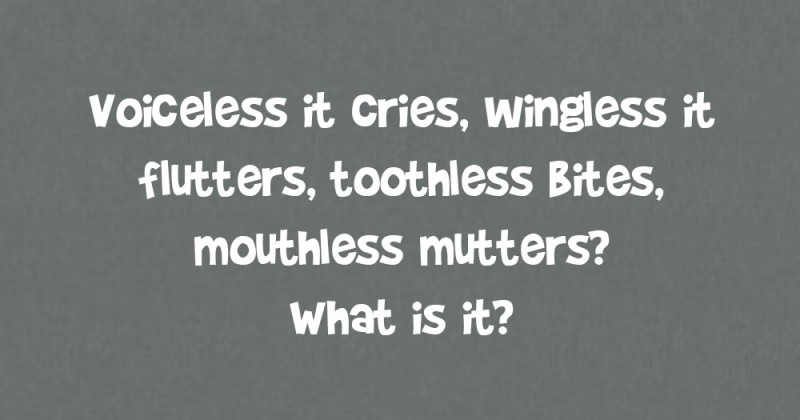 Voiceless It Cries Wingless Flutters Toothless Bites Mouthless Mutters