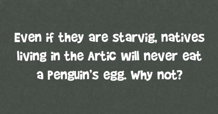 Even If They Are Starving, Natives Living In The Arctic Will Never Eat A Penguin's Egg. Why Not?