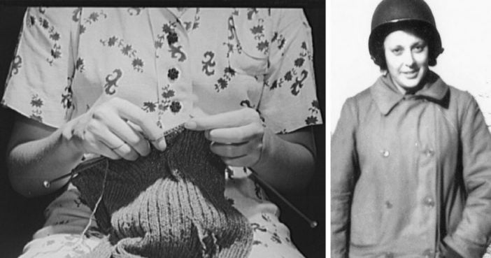knitting old lady world war 2