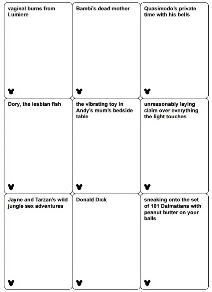 Disney 'Cards Against Humanity' Are About To Be Released And OMG