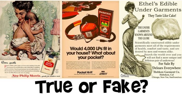 Which of these Vintage Ads are True?