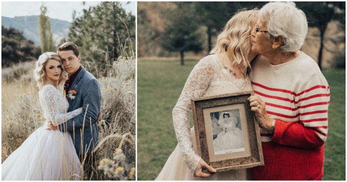 Bride Surprises Grandmother with Wedding Dress She Wore in 1962 And Her Reaction Is Too Cute