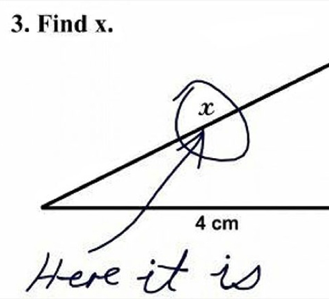 funny kid math test answers