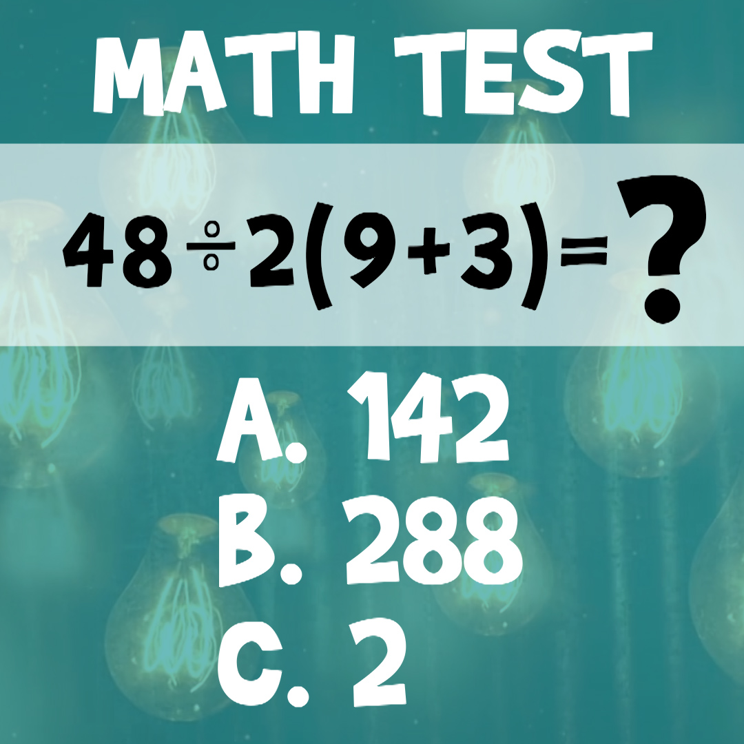 Try to Solve this Simple Math Problem | DoYouRemember?1080 x 1080