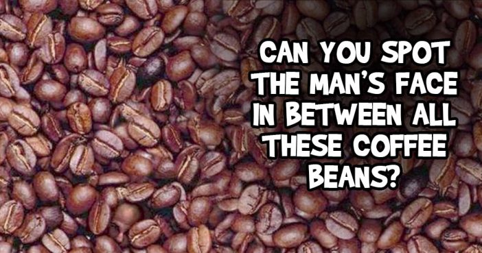 Can You Spot the Man's Face Among these Coffee Beans?