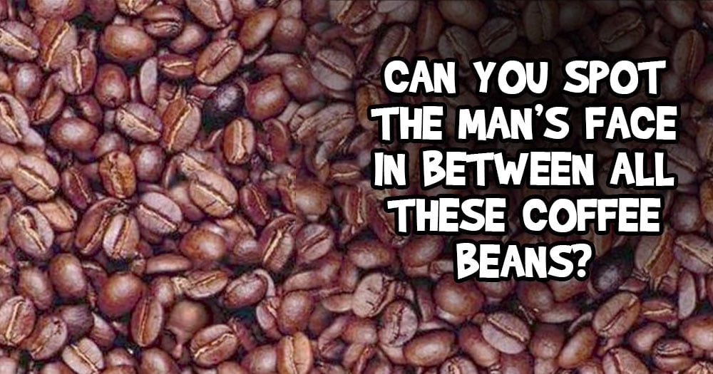 Can You Spot the Man’s Face Among these Coffee Beans?