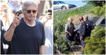 Indiana Jones To The Rescue! Harrison Ford Saves Woman In Car Highway Drama
