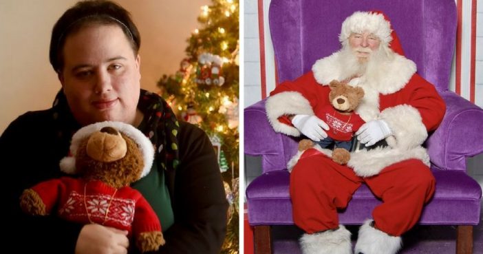 Santa Comforts Grieving Mom By Taking Touching Photo With Son's Teddy Bear