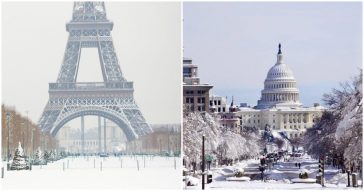 25 Beautiful Photographs Of The World's Greatest Attractions Covered In Snow