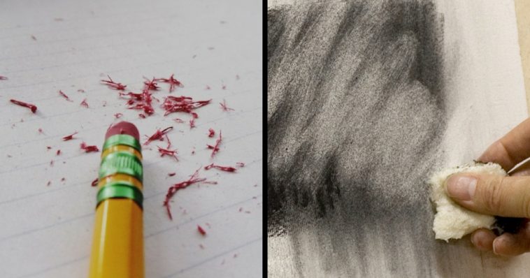 An Eraser Erase Pencil Marks 
