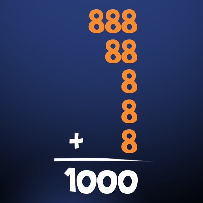How many times 8 is 1000?