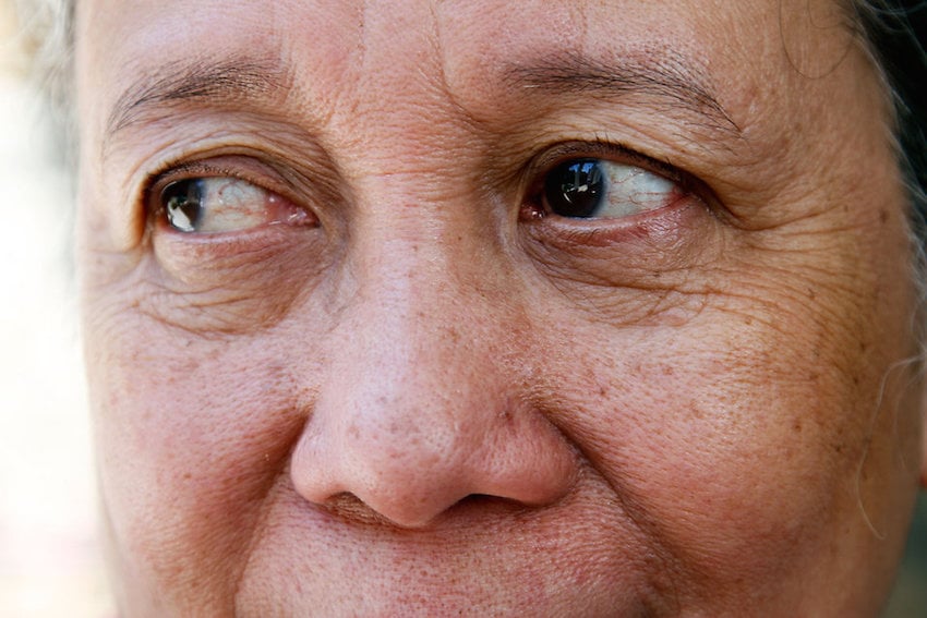 wrinkled woman