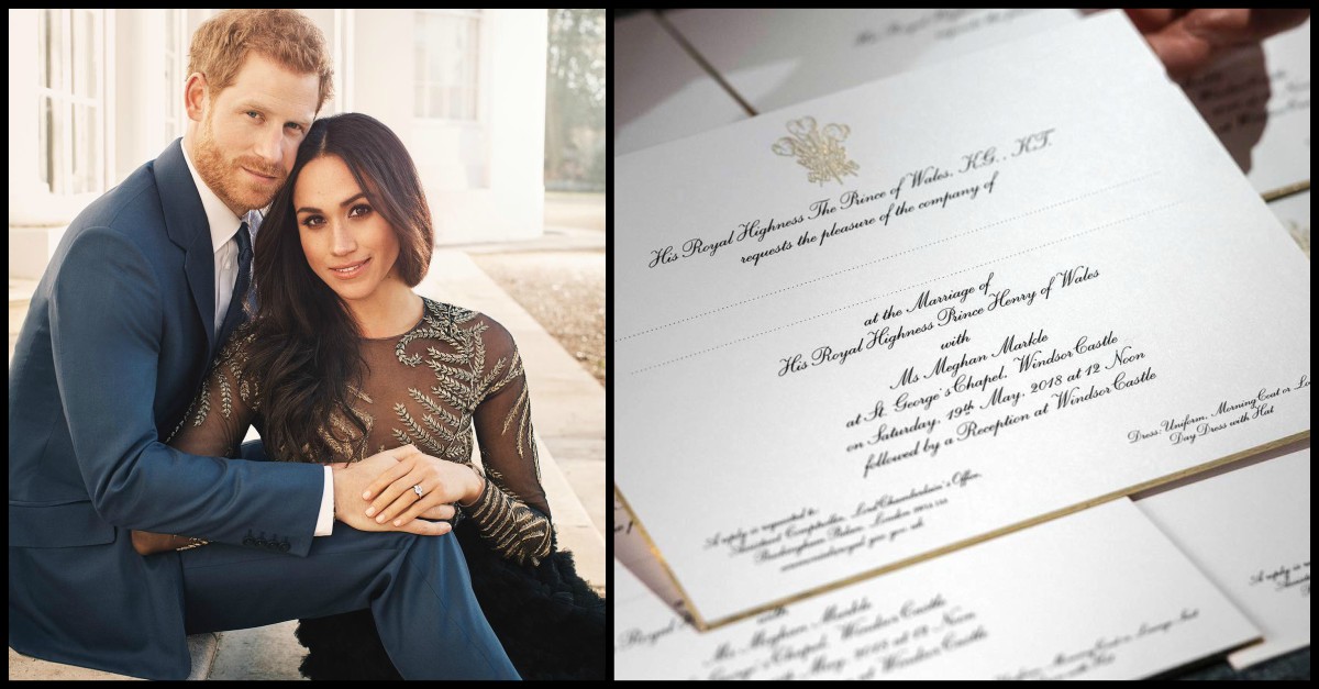 Prince Harry And Meghan Markle's Wedding Invitations Don't ...