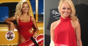 Parker herself, Pamela Anderson then and now