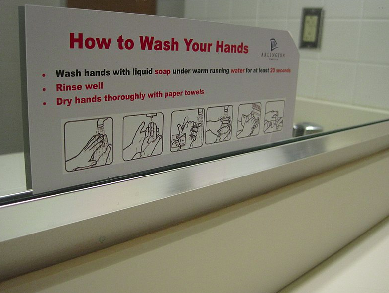 washing hands