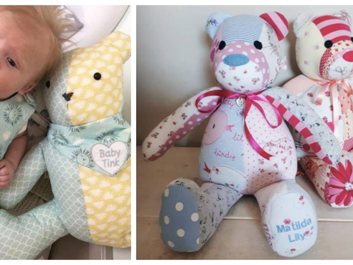 memory bear made from baby clothes