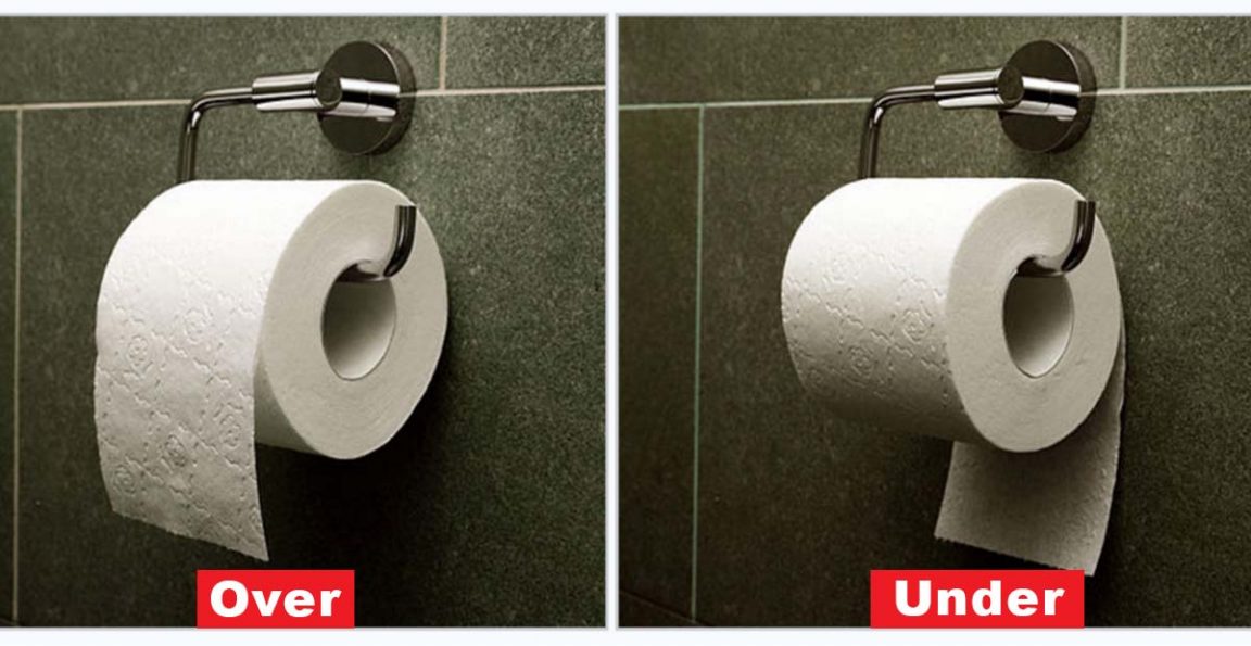 There Is Actually A Correct Way To Hang Your Toilet Paper   Over Under 1152x595 