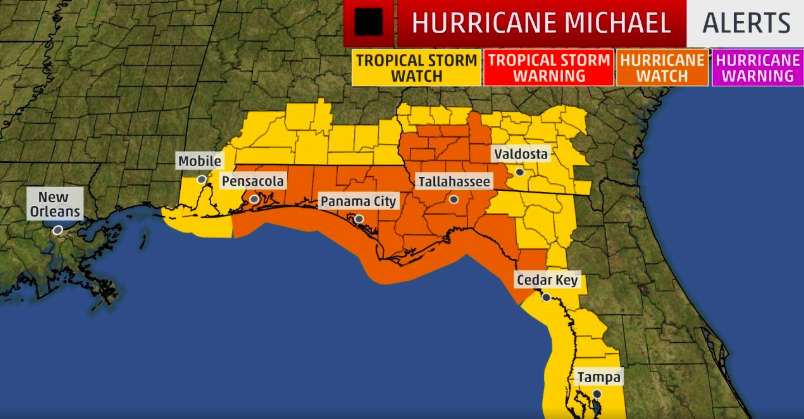 Hurricane Michael Expected To Make Landfall As Category 3 On Florida's ...