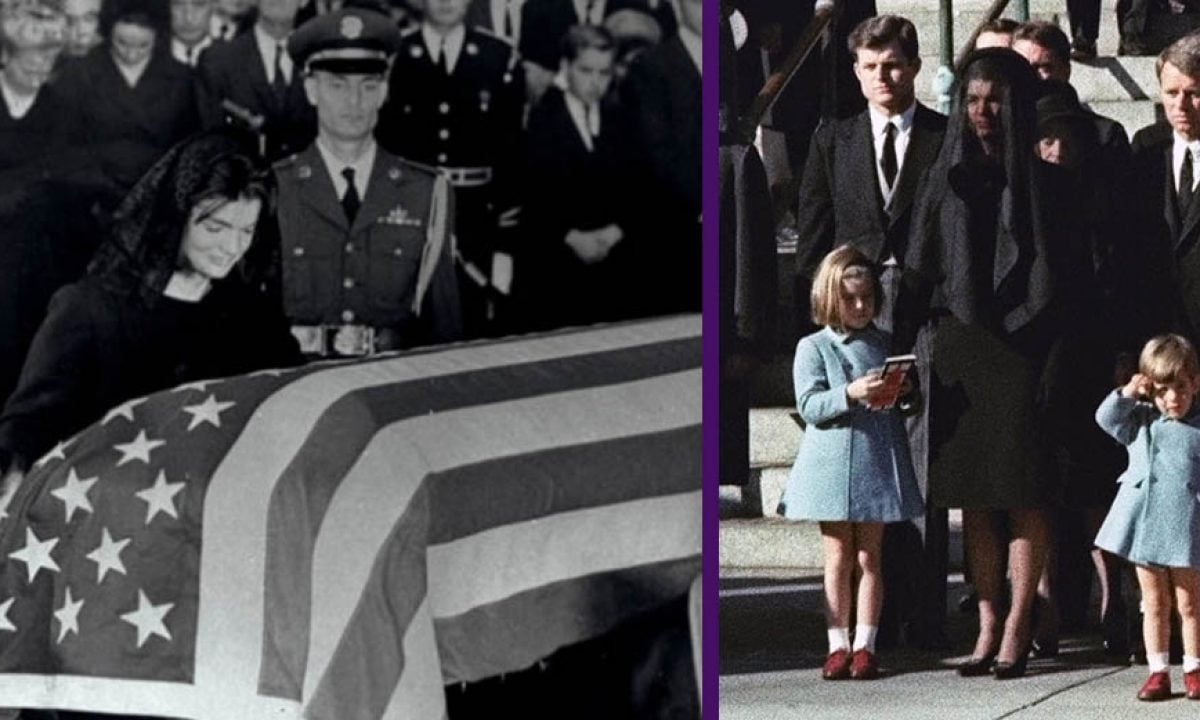 AA-138 JOHN JR SALUTES THE COFFIN OF HIS FATHER PRES JOHN F KENNEDY 8X10 PHOTO 