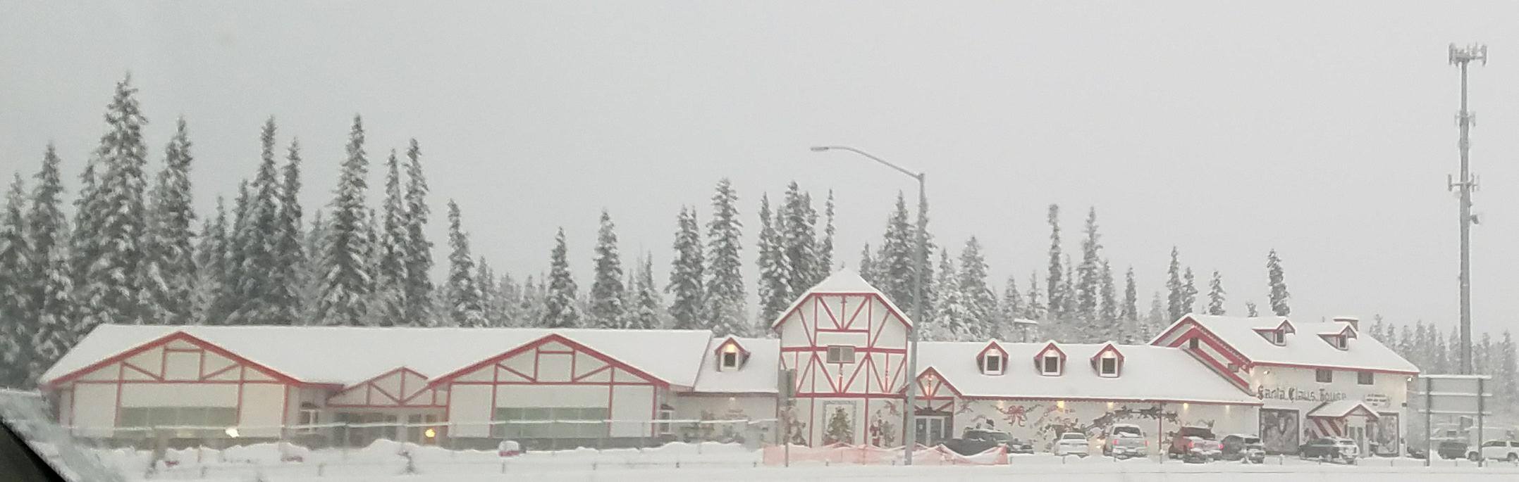 north pole small town christmas lights